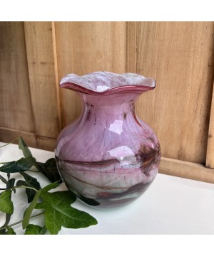 Vase en verre soufflé coloré