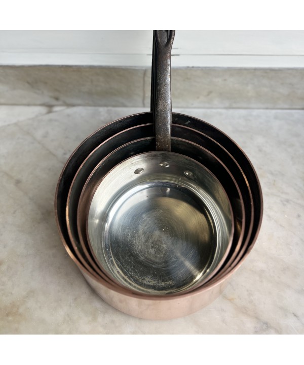 Ensemble de 4 casseroles en cuivre