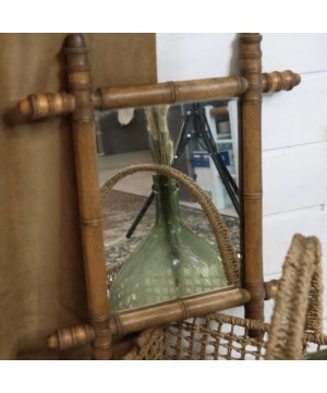 Petit miroir en bambou