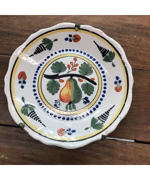 ASSIETTE ANCIENNE EN FAÏENCE
