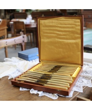 Coffret ancien de couteaux...